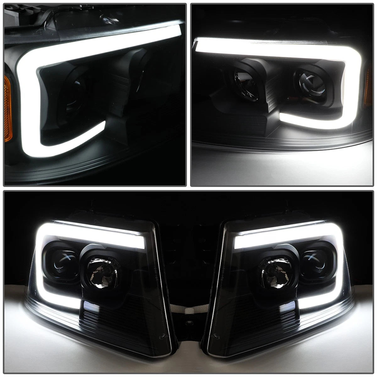 LED DRL Bar Projector Headlight for Ford F-150 (2004–2008)