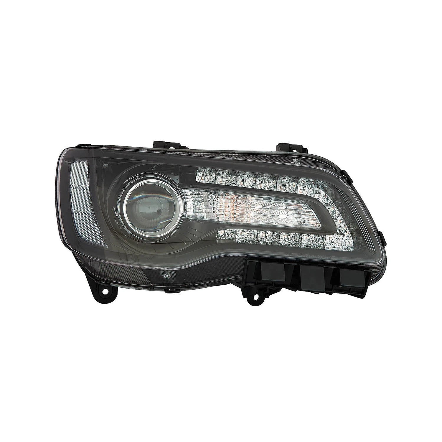 Black Passenger Side Halogen Headlight Assembly for 2018-2020 Chrysler 300