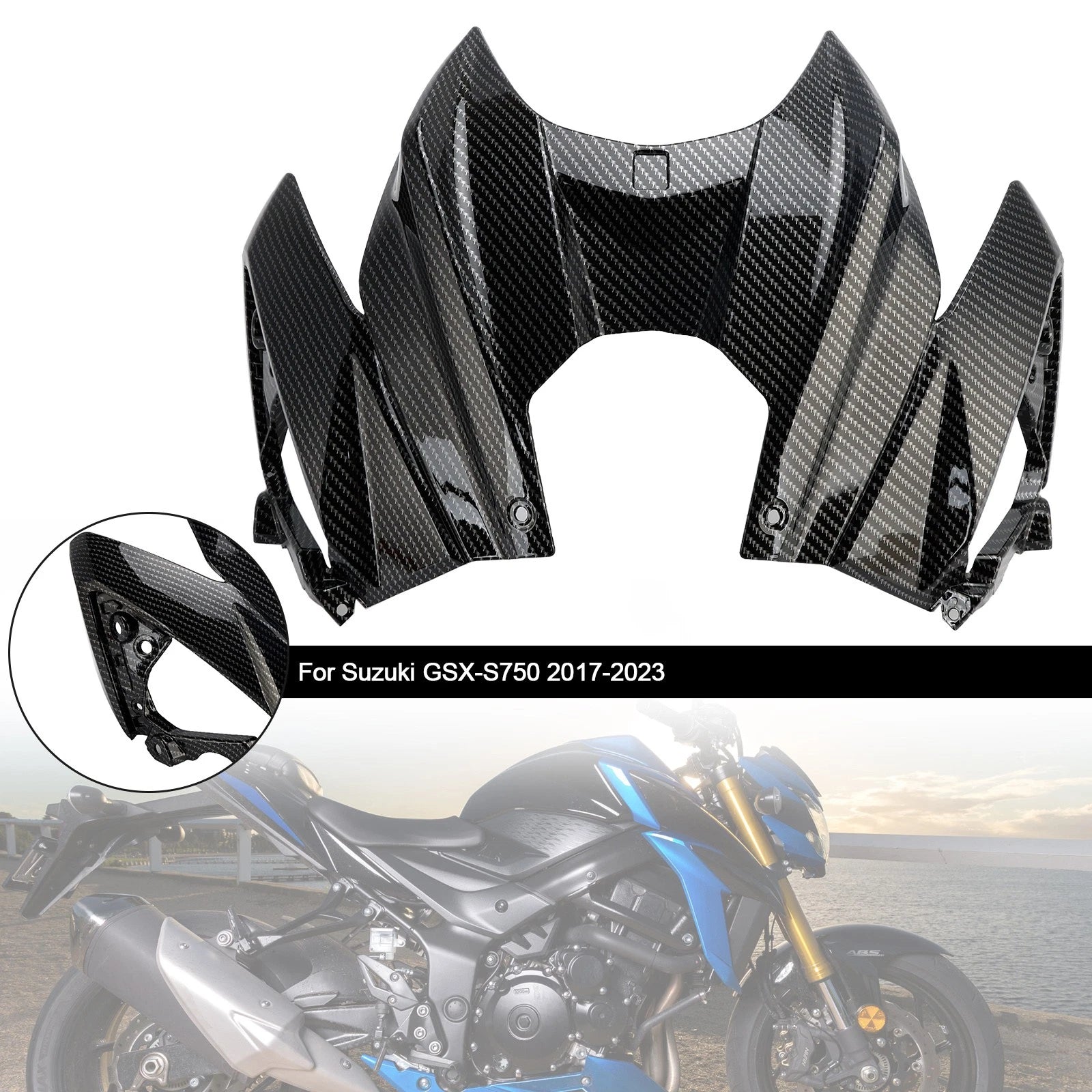 Gas Fuel Front Tank Cover Protector for Suzuki GSX-S 750 (2017–2023)