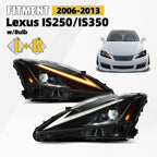 LED Headlight Set for Lexus IS250/IS350 (2006–2013) w/SwitchBack Left+Right