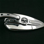 Chrome Skull Side Mirrors for Harley Softail (2018–2023)