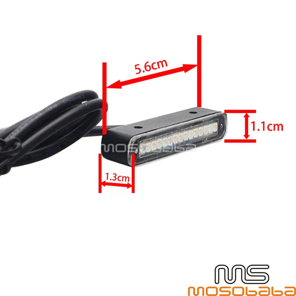 LED Strip Light for Motorcycle ATV Brake Tail Turn Signal License Plate