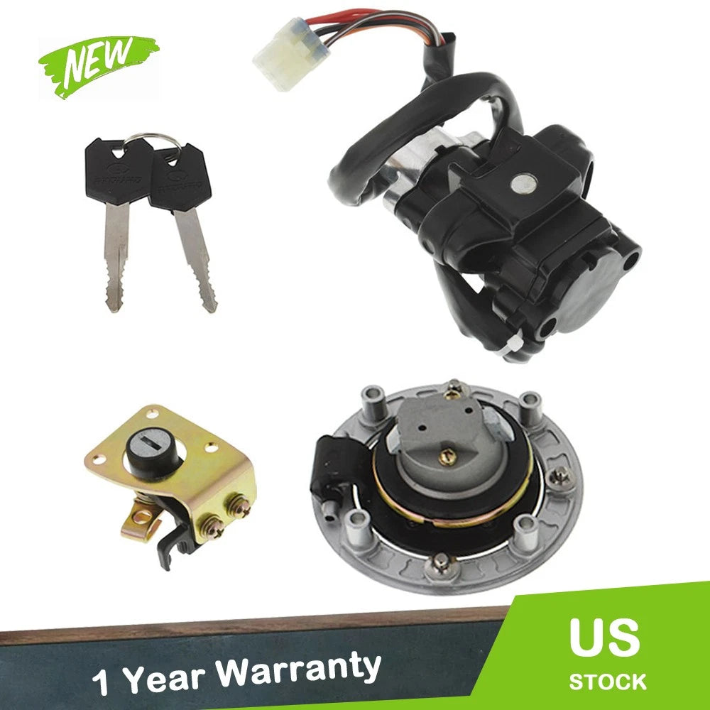 Set of 2 Ignition Switch Key Gas Cap Covers for Suzuki Katana 600 750 (1998–2006)