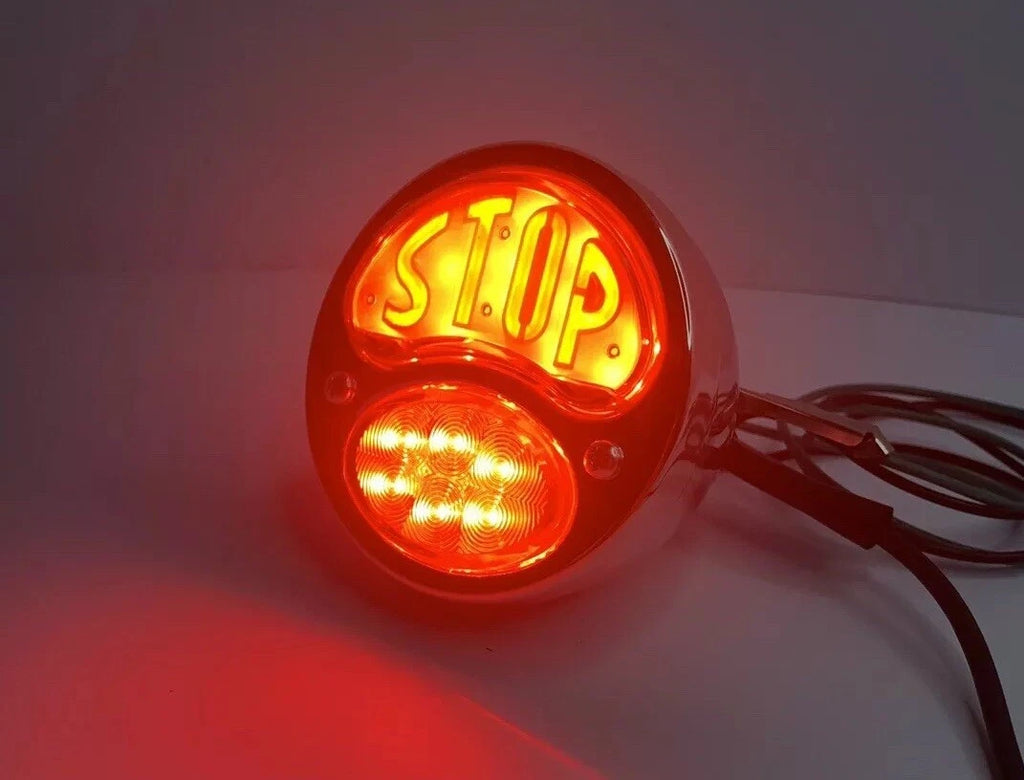 Passenger Side LED Tail Light w Stop Lens Replacement for Ford Model A (1928–1931)