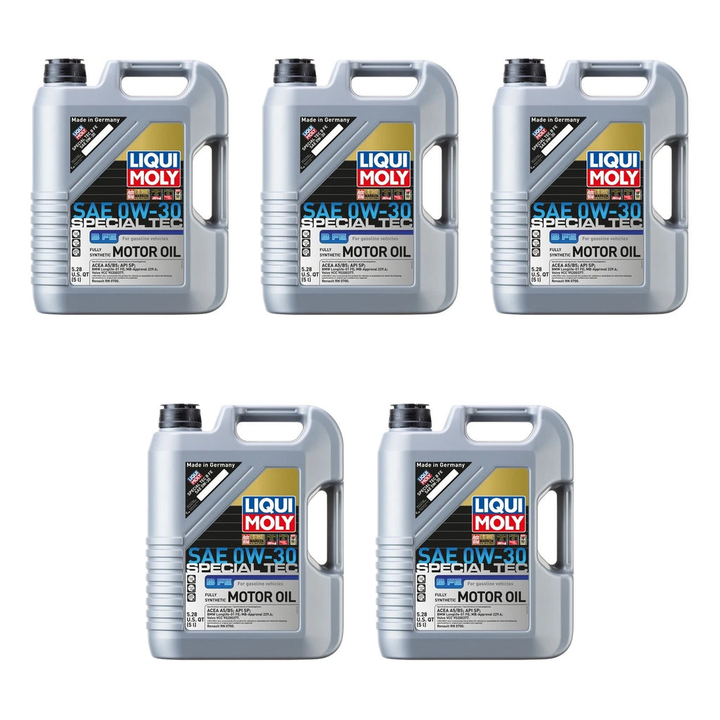 Set of 5 Liqui Moly Special Tec B FE 0W-30 Engine Oil (25L)
