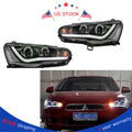 Halo Projector LED Headlights for Mitsubishi Lancer (2008–2016)