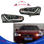 Halo Projector LED Headlights for Mitsubishi Lancer (2008–2016)