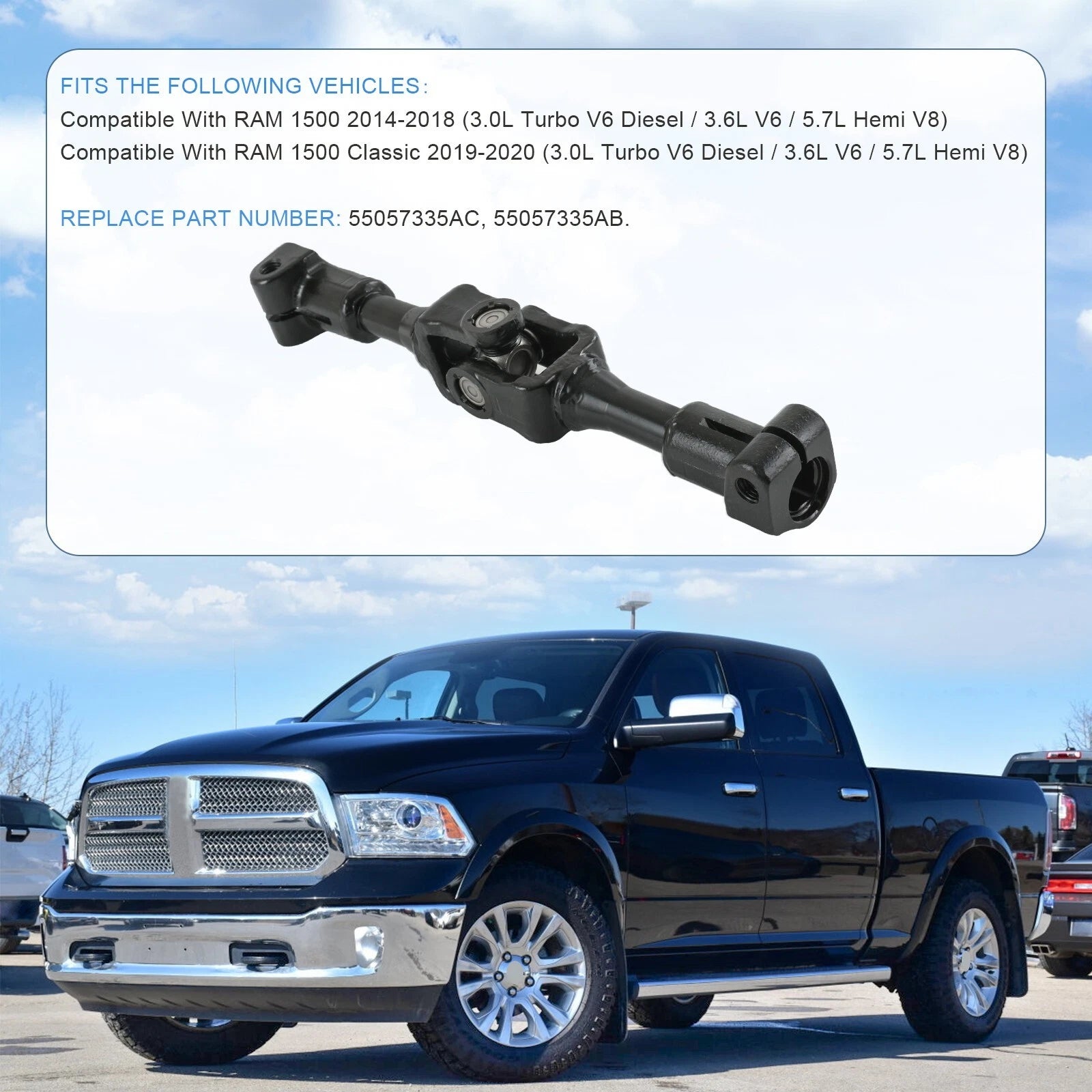 Steering Column Intermediate Shaft for Dodge Ram 1500 (2014-2018)