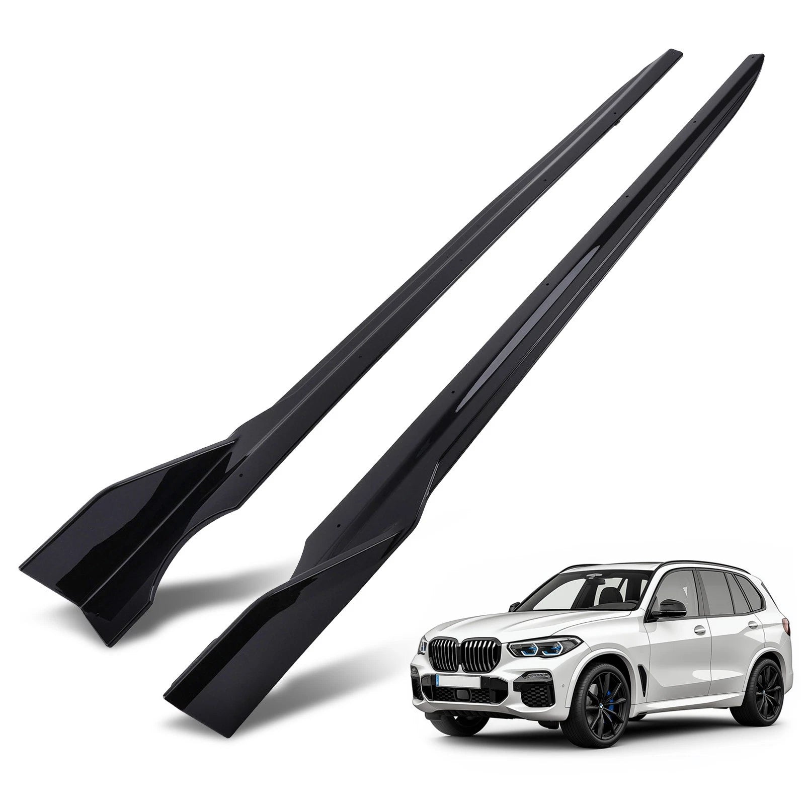 L&R Side Skirt for BMW X5 G05 M Sport (2019–2025) ABS Black Extension Panel