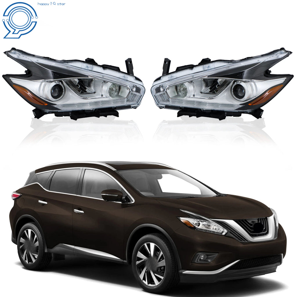 Clear LED Headlights for Nissan Murano (2015-2018) Left + Right Side