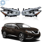 Clear LED Headlights for Nissan Murano (2015-2018) Left + Right Side