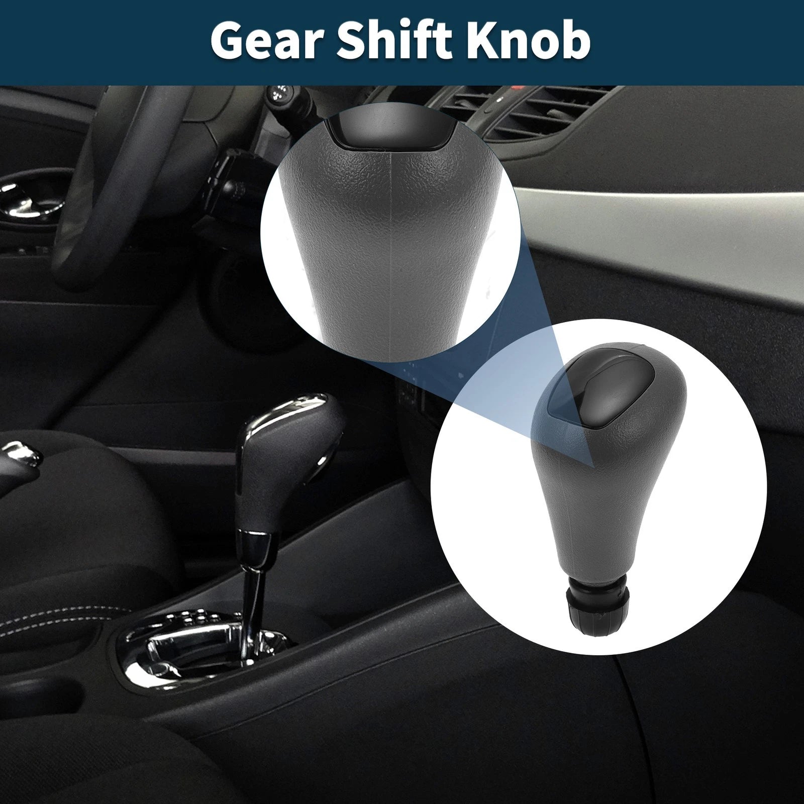 Automatic Gear Shift Knob for Mercedes-Benz C-Class (2000–2019) Plastic Black Gray