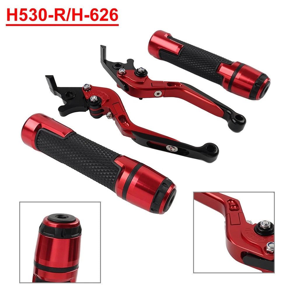 Folding Extendable Brake Clutch Levers for Suzuki GSXS125 (2017–2023) Red