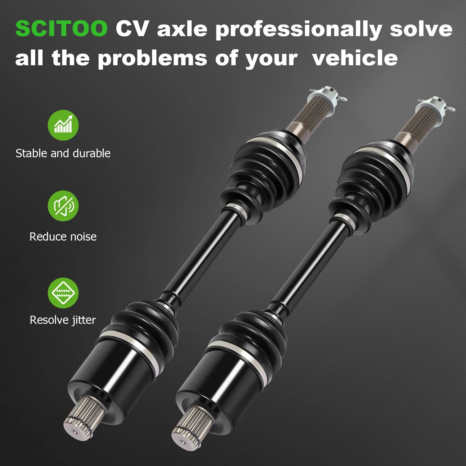 Set of 2 Rear Half Shaft CV Axles for Polaris Sportsman 450 (2016–2017)