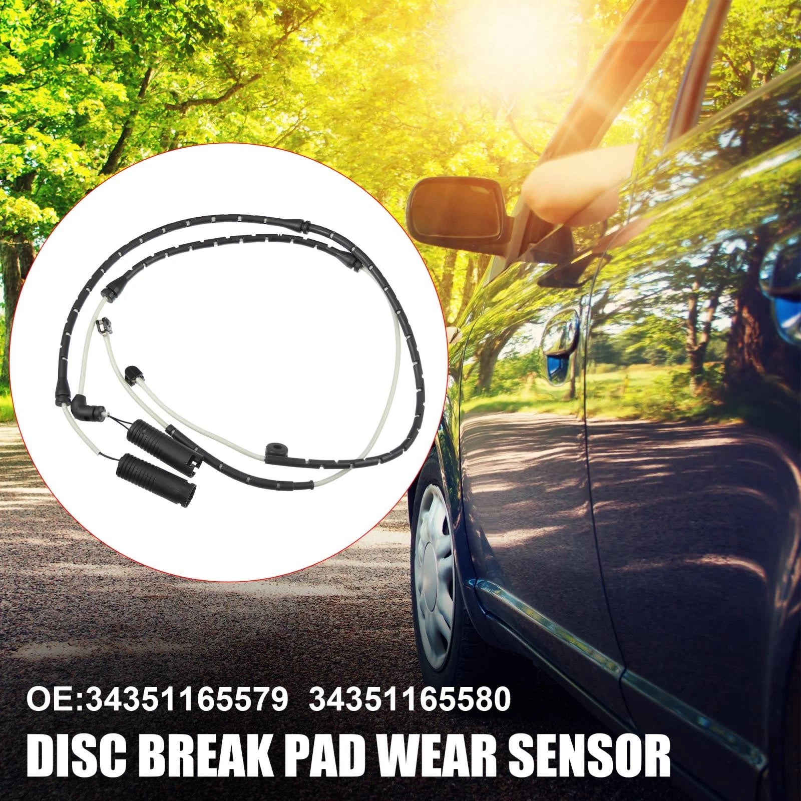2X Disc Brake Pad Wear Sensor for BMW X5 (2000–2006) 34351165579