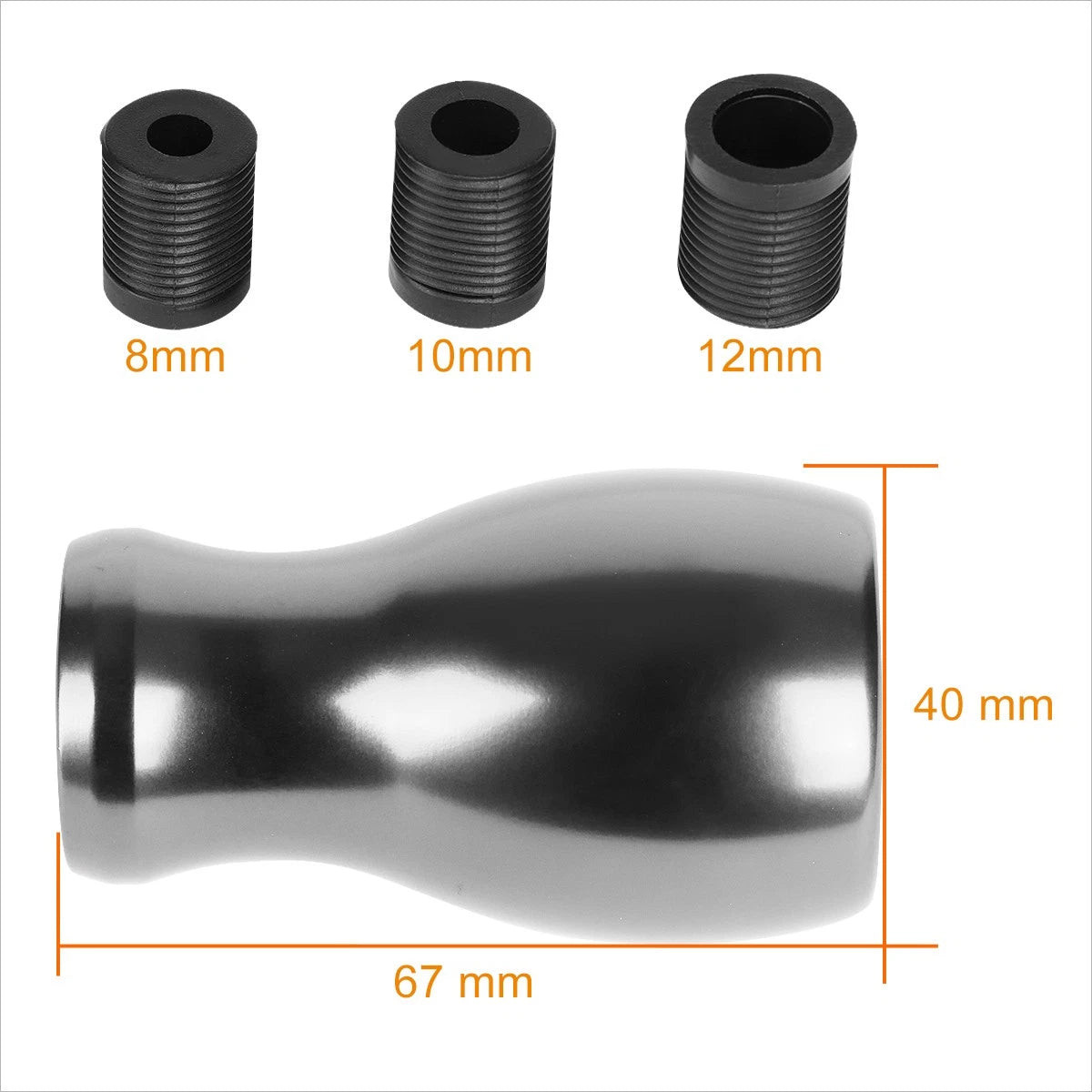 J2 Flat Top Teardrop Aluminum Shift Knob for Universal 6-Speed Manual (All Years)