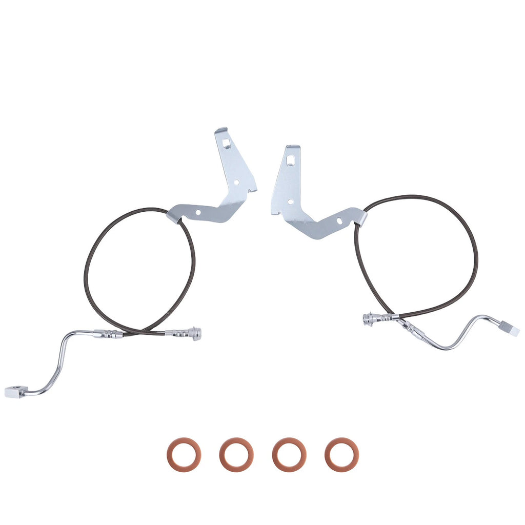 Stainless Steel Front Brake Line Set for Ford F250 F350 4WD (2008–2016)