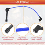 5 x Spark Plug Wire Ignition Coil Cables for Honda Prelude (1993-1996)