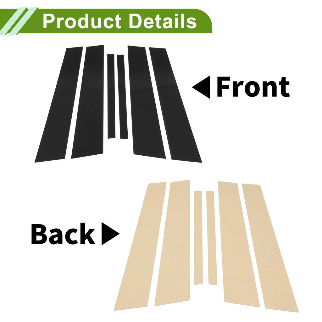 6 x Door Pillar Window Trim for BMW 3-Series (2006 - 2011)