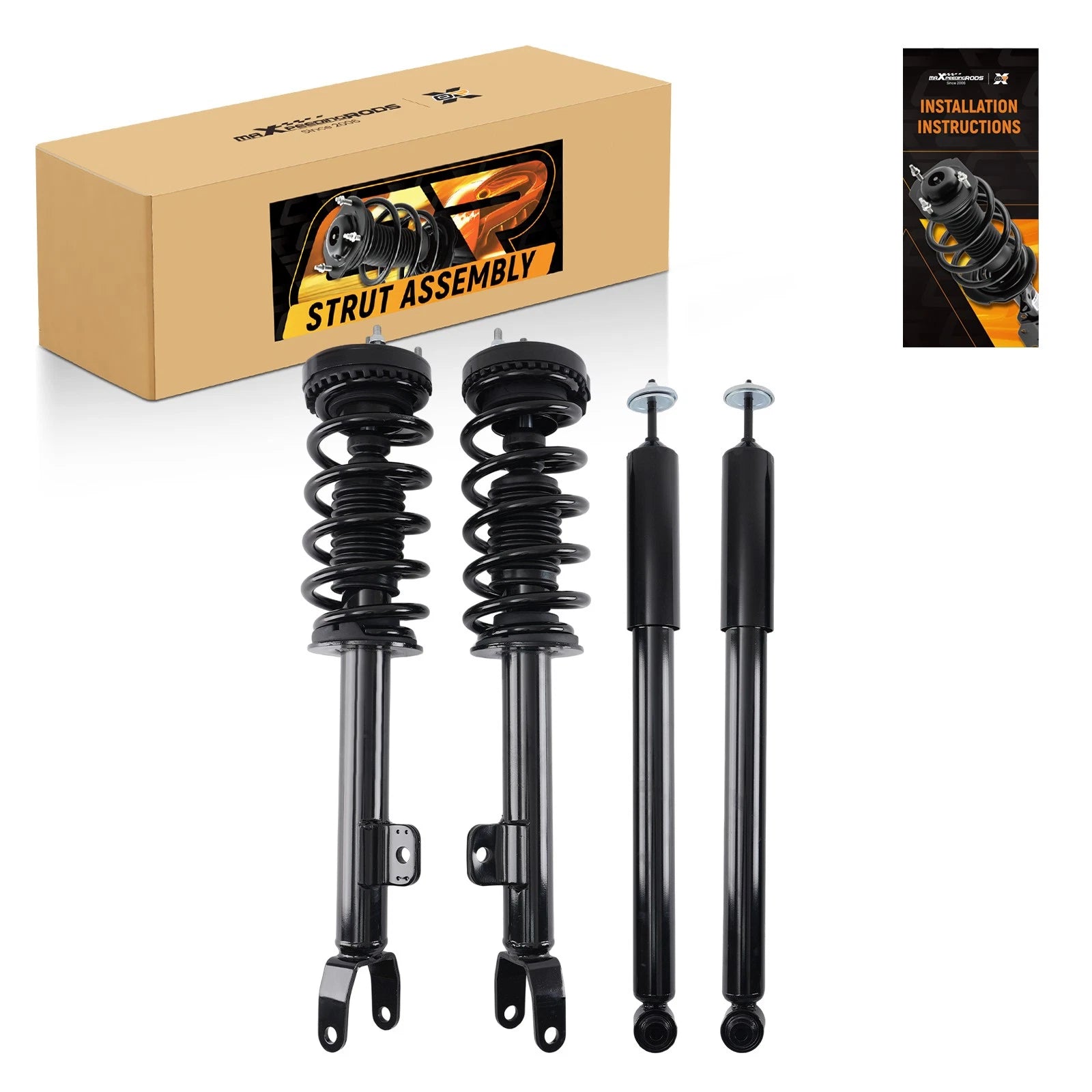 4x Complete Shocks Struts Coil Spring for Chrysler 300 (2011–2019) RWD