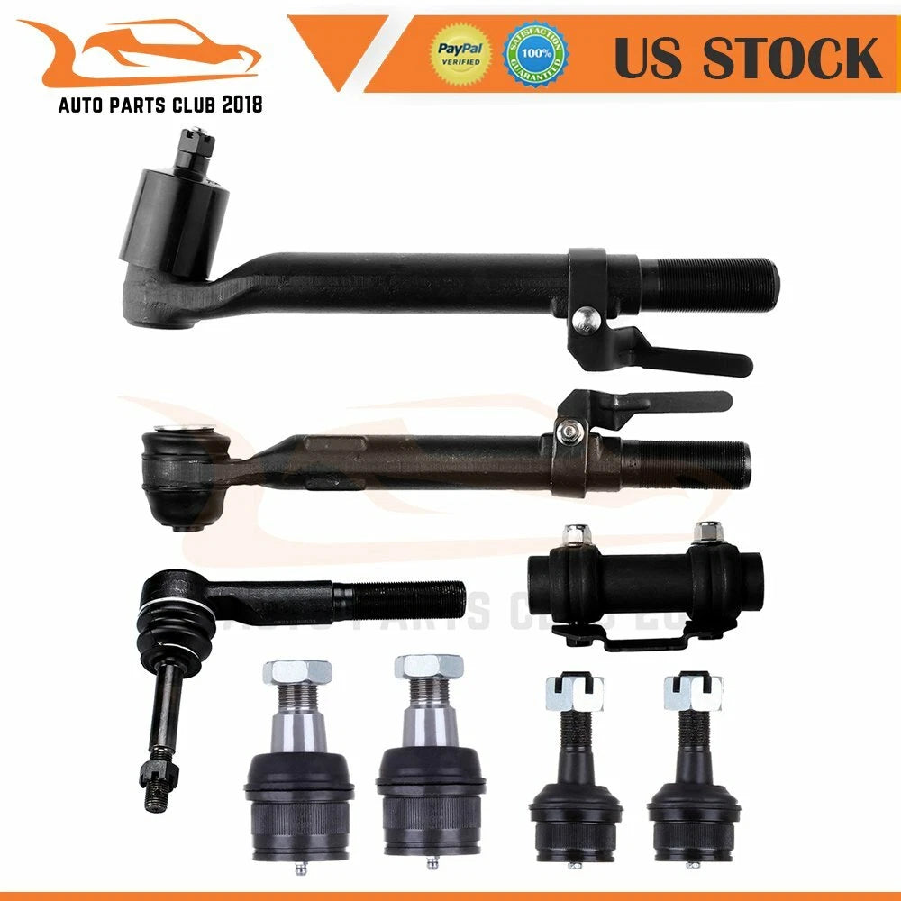 Set of 8 Front Outer Tie Rod Lower Upper Ball Joints for Ford F-250 (2005–2019)