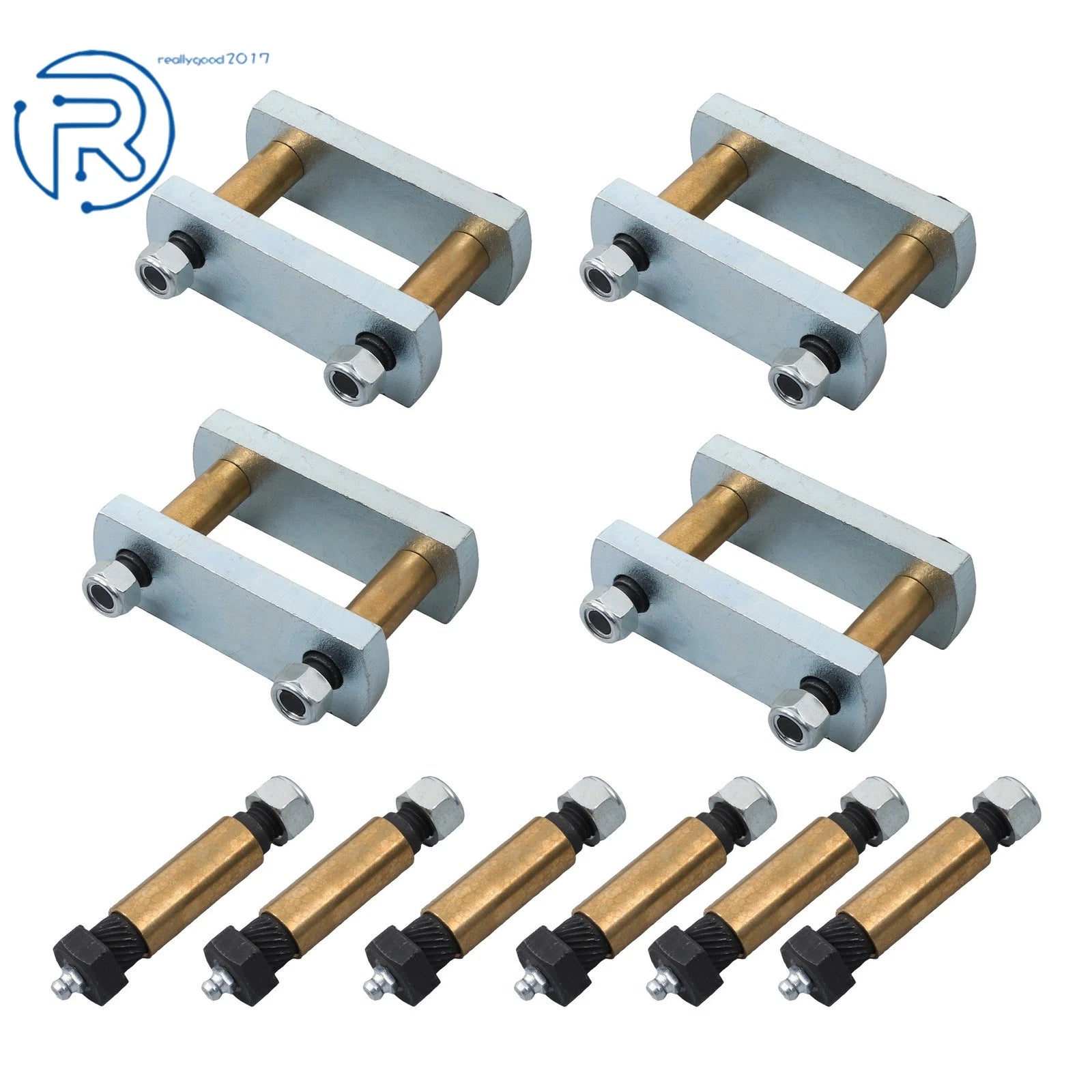 3.125" Greasable Shackle Spring Bolt Link Kit for Trailer Tandem Axle