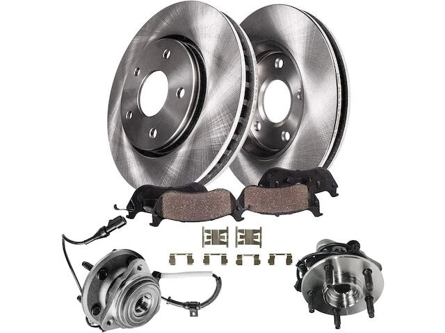 Front Brake Pad, Rotor & Wheel Hub Kit for Mazda B3000 (2001–2002) PB938BC