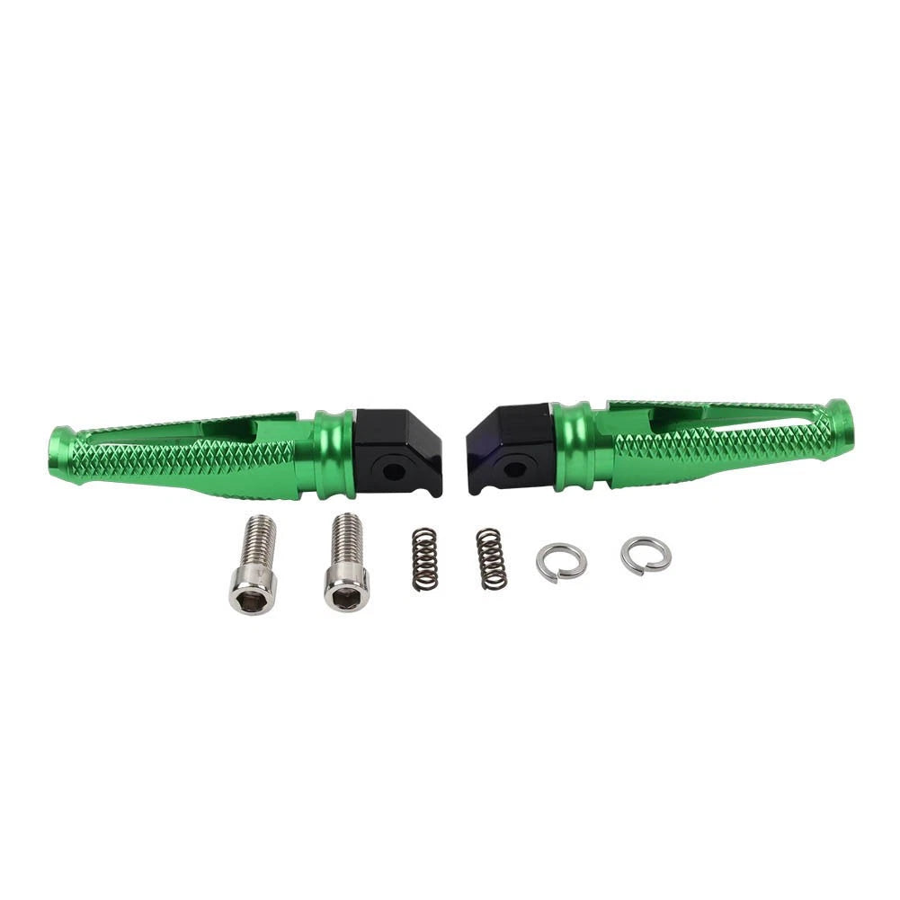 Passenger Footrests Rear Footpegs for Honda CBR600RR (2003–2023), CBR1000RR (2004–2023) Green
