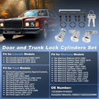 Door and Trunk Lock Cylinders Kit for Ford Thunderbird (1970–1986)