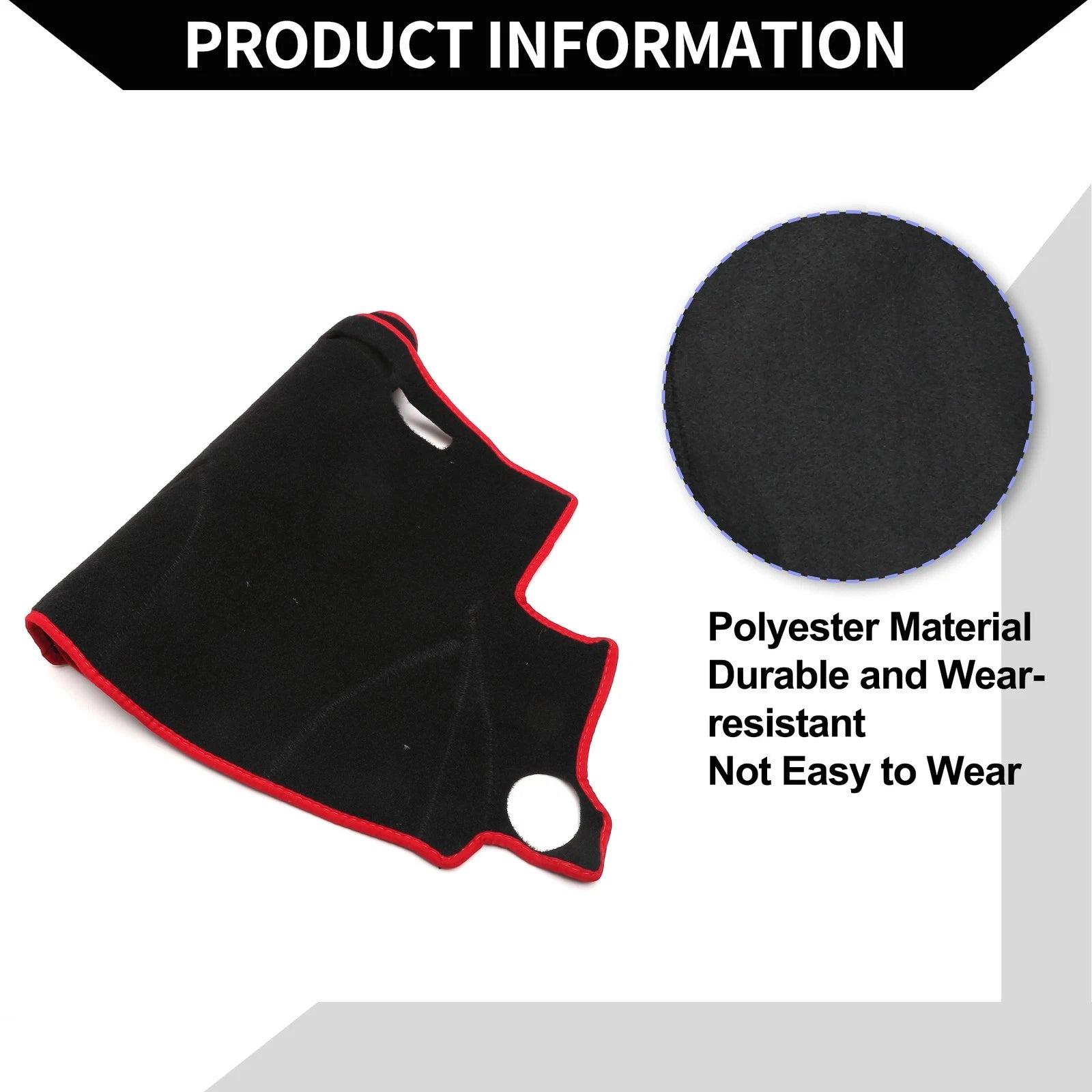 Dashboard Cover Mat for Honda Vezel RU1/2/3/4 (2013–2020) Black Red Set