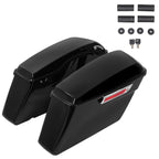 Vivid Black Hard Saddle Bags w/ Latch for Harley Touring Road Street Glide (2014–2024)
