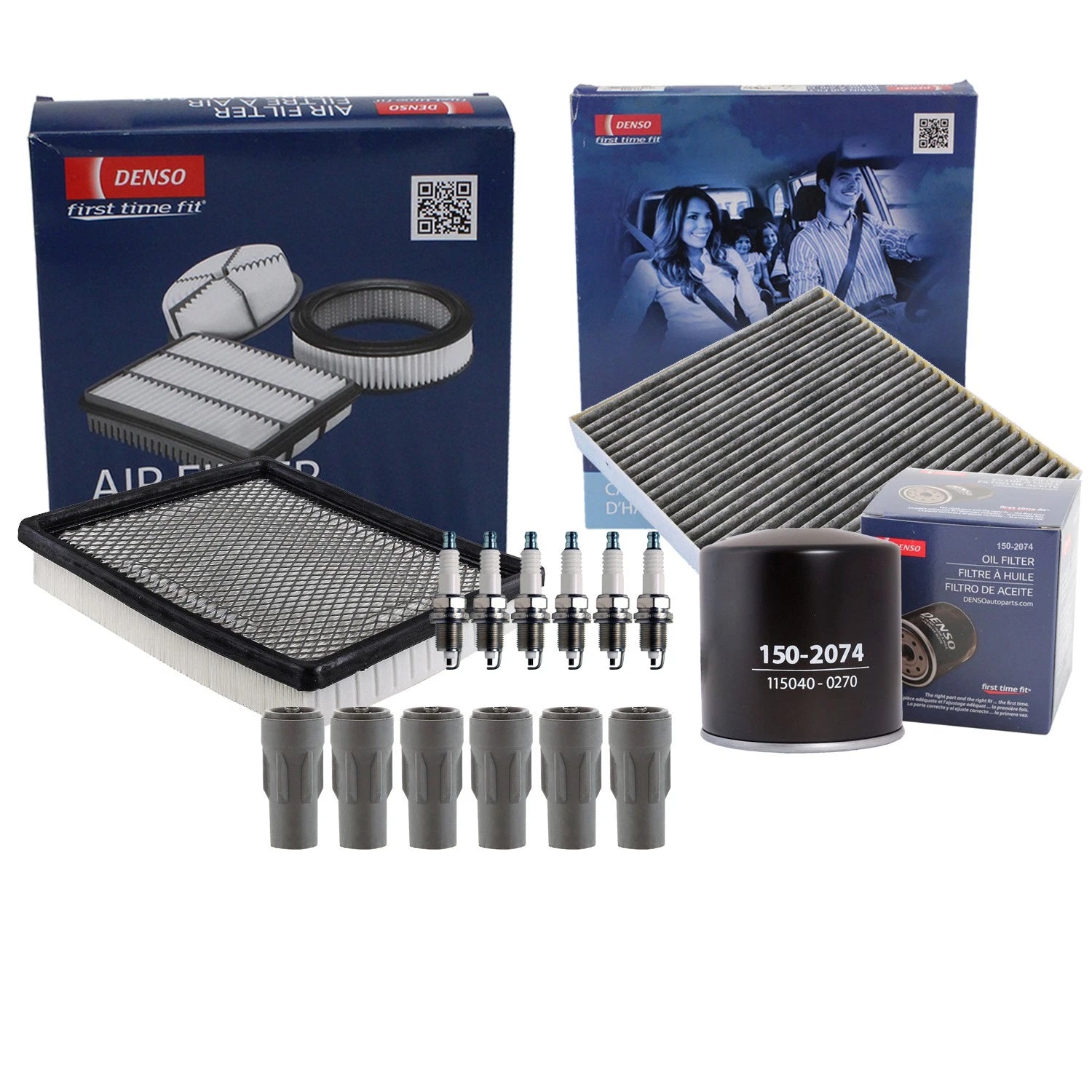Denso Tune Up Kit 6 Spark Plugs & Boots for Avenger Sebring (2008–2010)