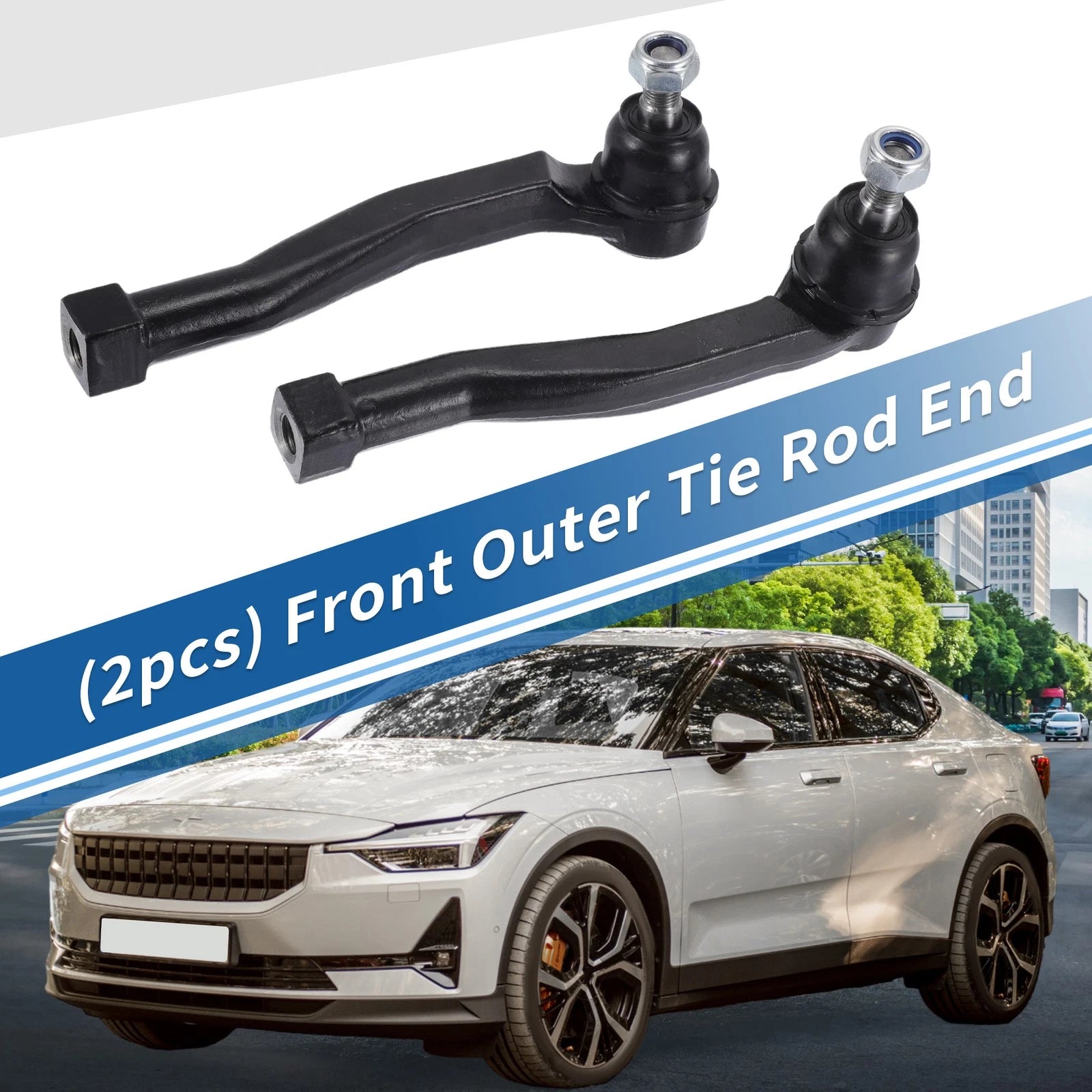 2X Front Outer Tie Rod End Links for Pontiac G3 (2009–2010) No. ES800033/ES800034