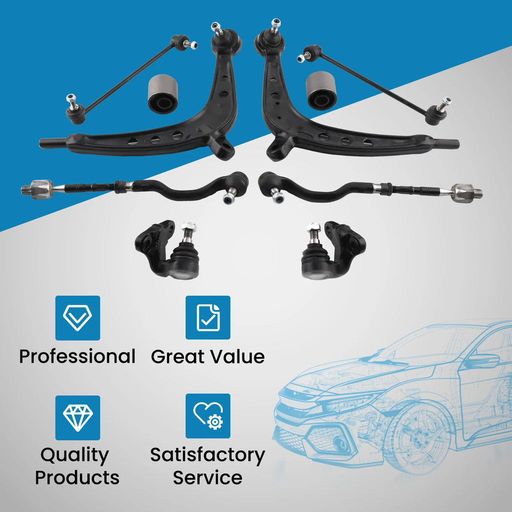 10x Suspension Kit Control Arm Sway Bar For BMW E46 325xi 330xi RWD 2001-2005