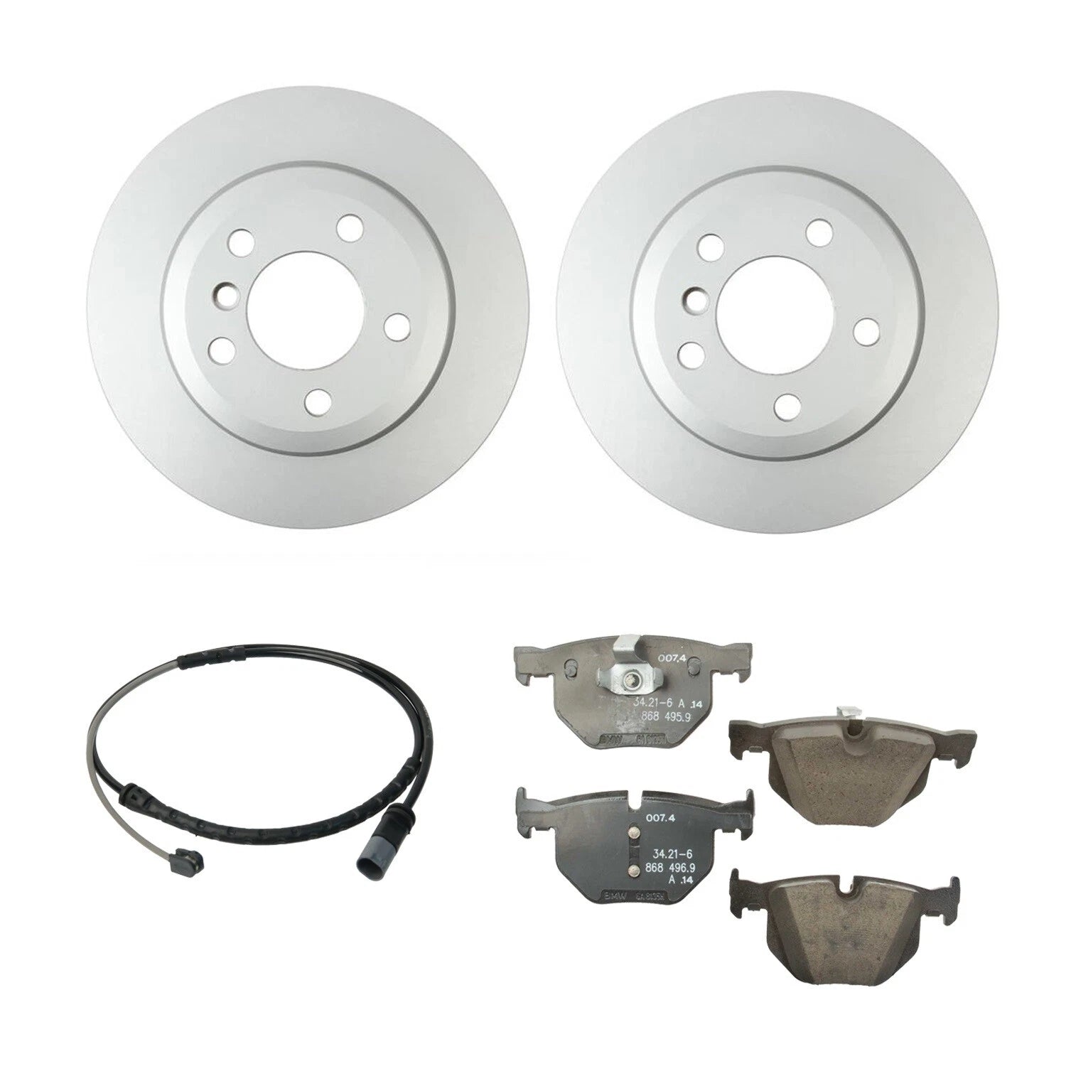 Rear Disc Brake Pad Rotor & Sensor Kit for BMW F15 F16 X5 X6 (2014–2019)