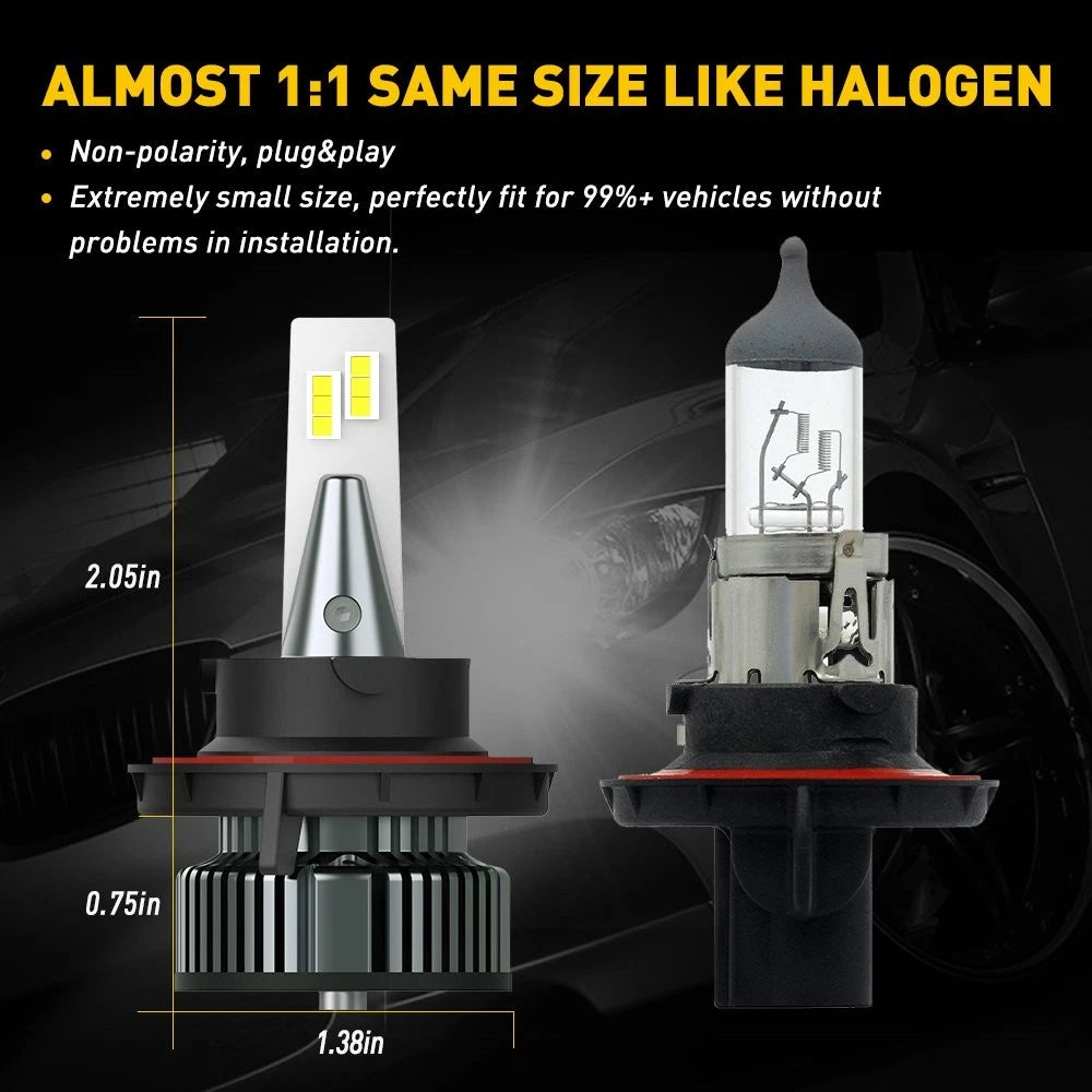 Set of 2 6500K LED Headlight Bulbs for Ford Ranger (2001–2011)