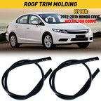 2X Black Roof Trim Molding Kit for Honda Civic Sedan 2012–2015