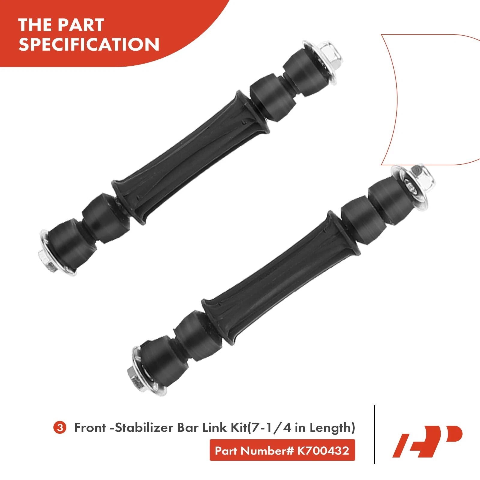 Set of 4 Front Upper Control Arm Sway Bar Links for Chevy Silverado 1500 (2007–2018)