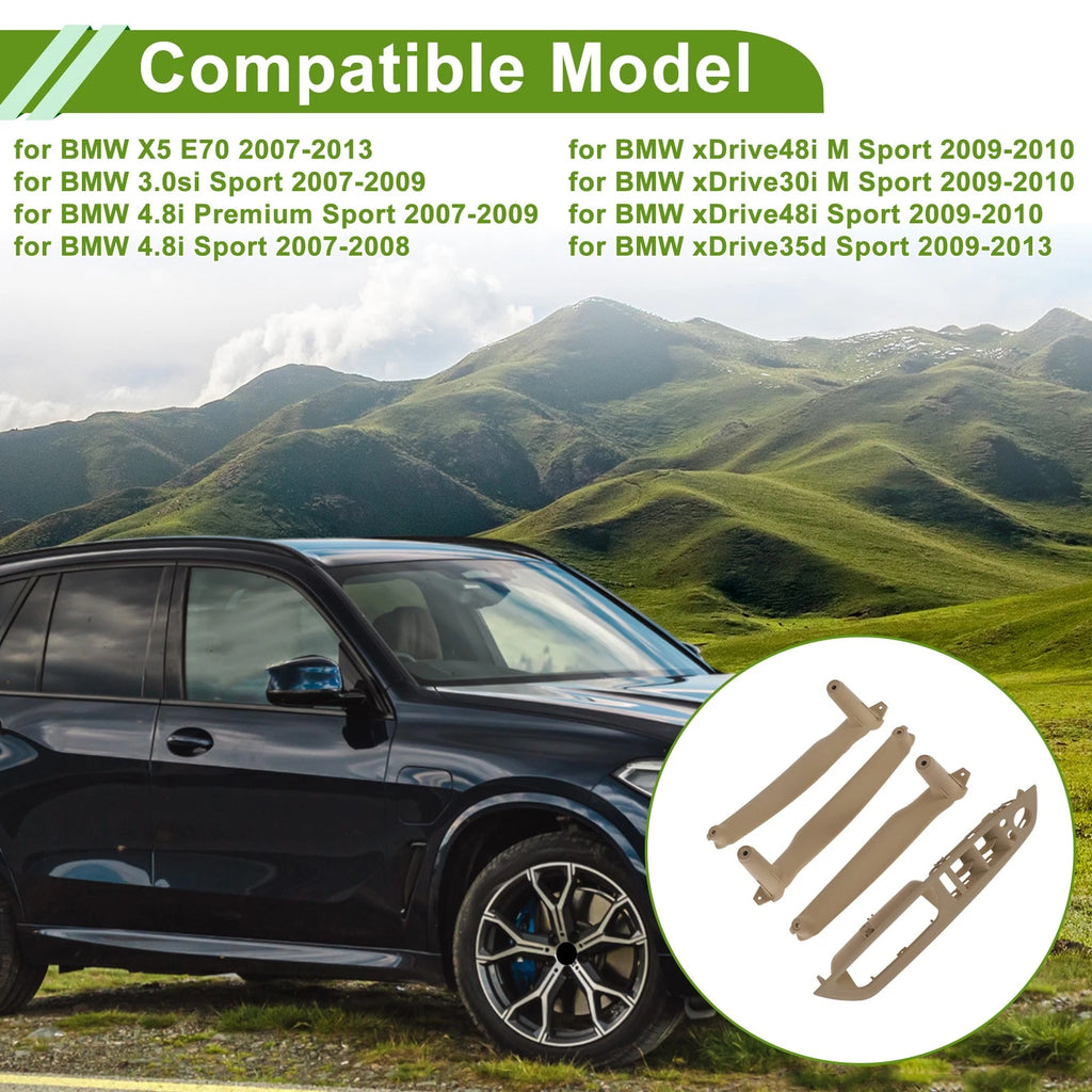 Door Panel Handle Pull Trim Cover for BMW X5 E70 (2007–2013) Beige