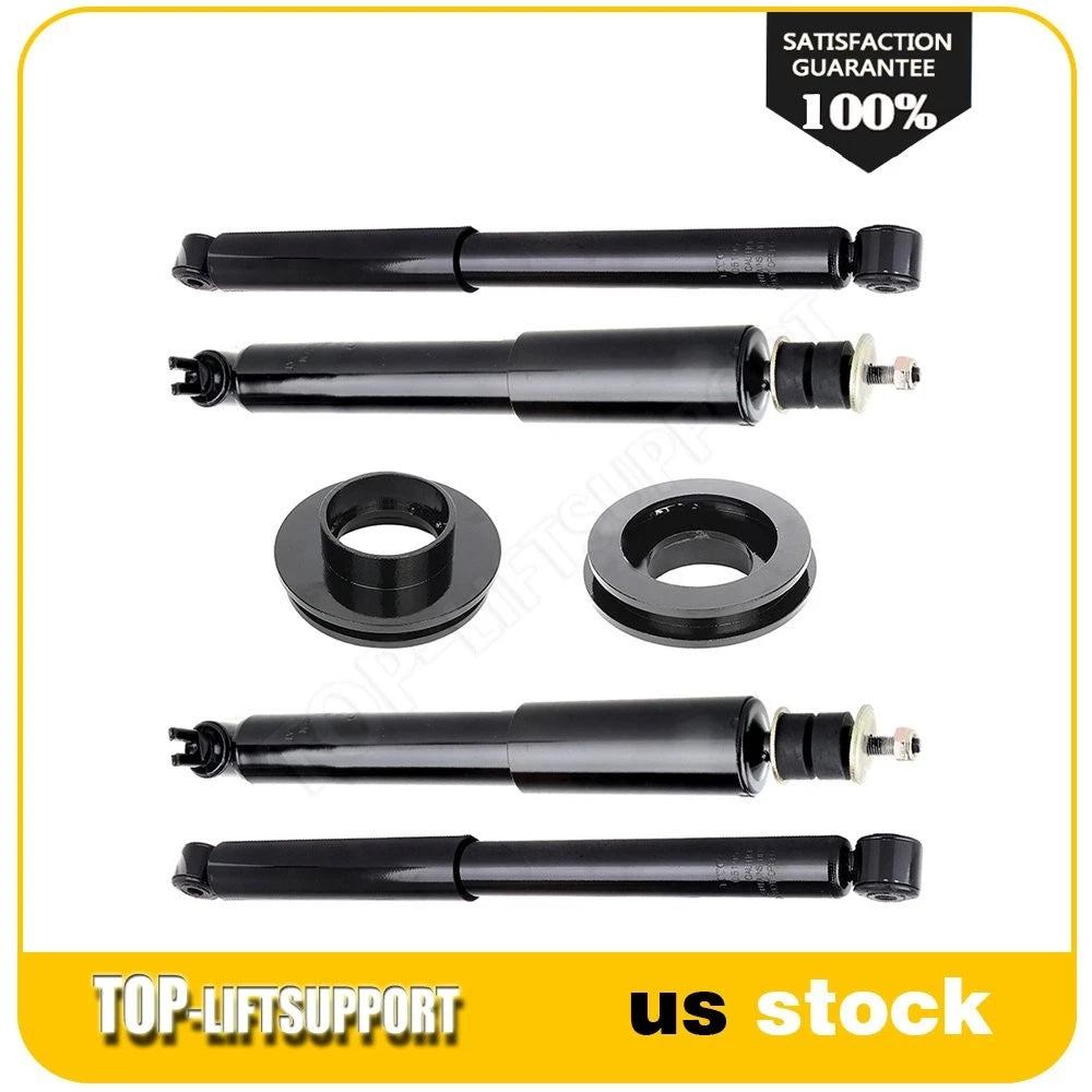 Set of 4 Front Leveling Kit & Shocks for Chevy Silverado Sierra 1500