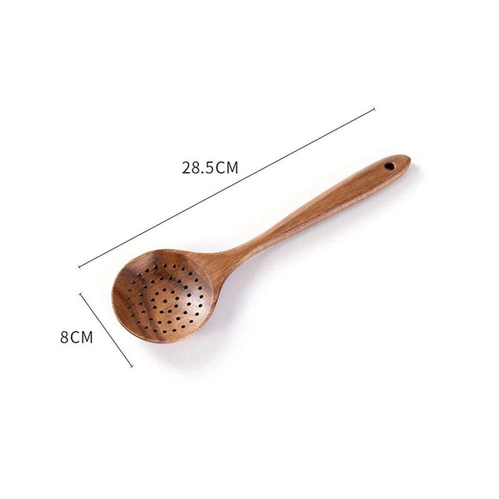 Set of 4 Wooden Cooking Spoons for Kitchen Tools