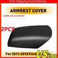 2X Leather Console Lid Armrest Cover for Ford Explorer (2011â2018) Black Stitch