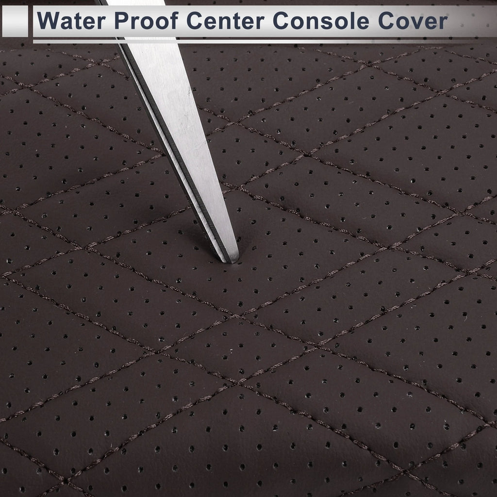 Center Console Cover with Storage Bag for BMW X7 (2019–2024) Dark Brown