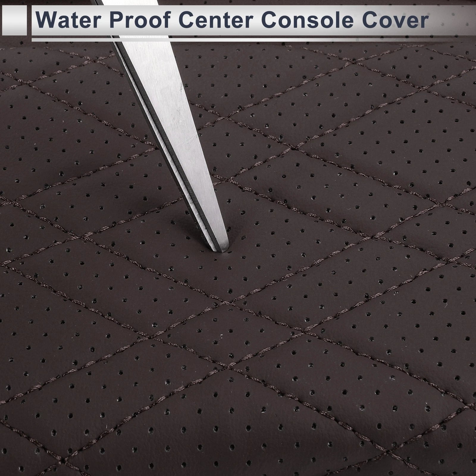 Center Console Cover with Storage Bag for BMW X7 (2019–2024) Dark Brown