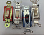 Set of 4 Hubbell 15A 120V Toggle Switches for