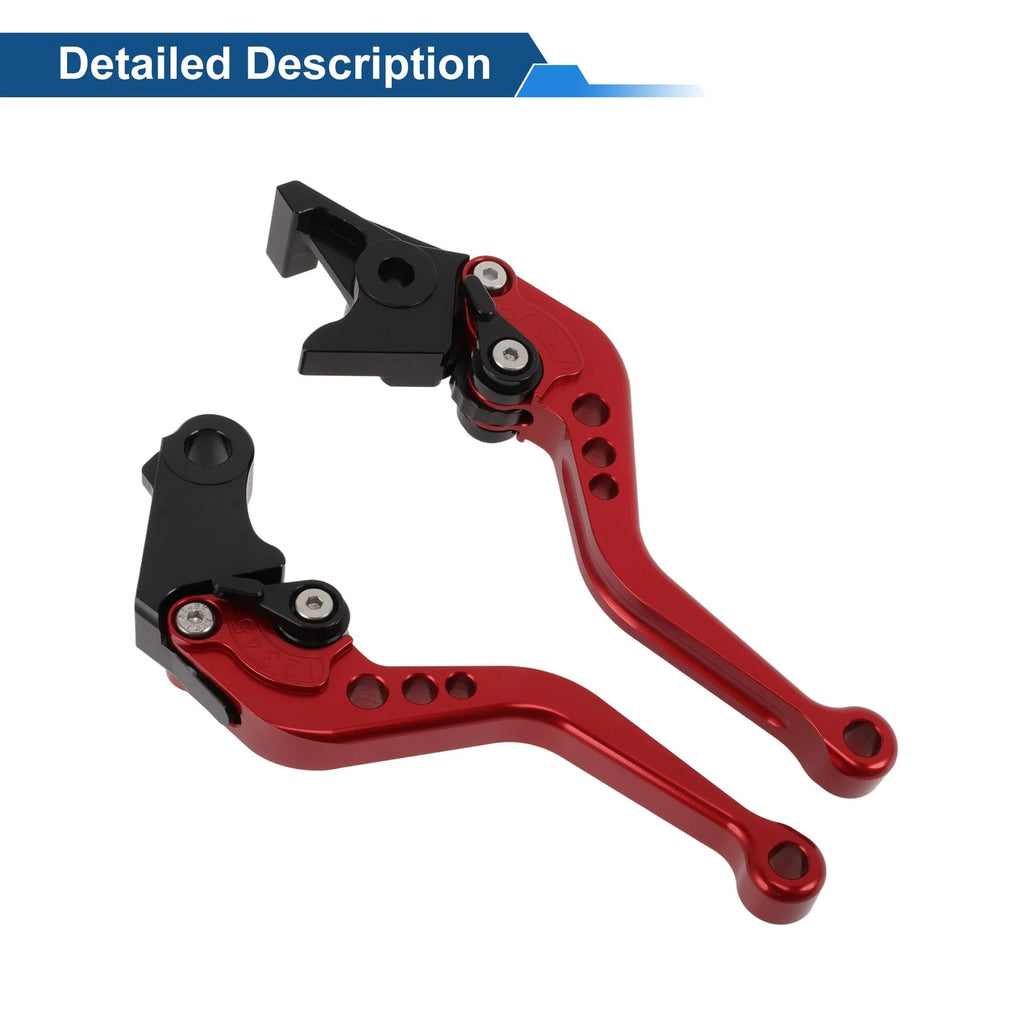 Adjustable Short Brake Clutch Levers for Honda CBR600 F2 (1991–2007) Solid Red