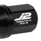 20Pc J2 7075 Forged Aluminum M12x1.25 Close-End Lug Nut Set w/Adapter Key