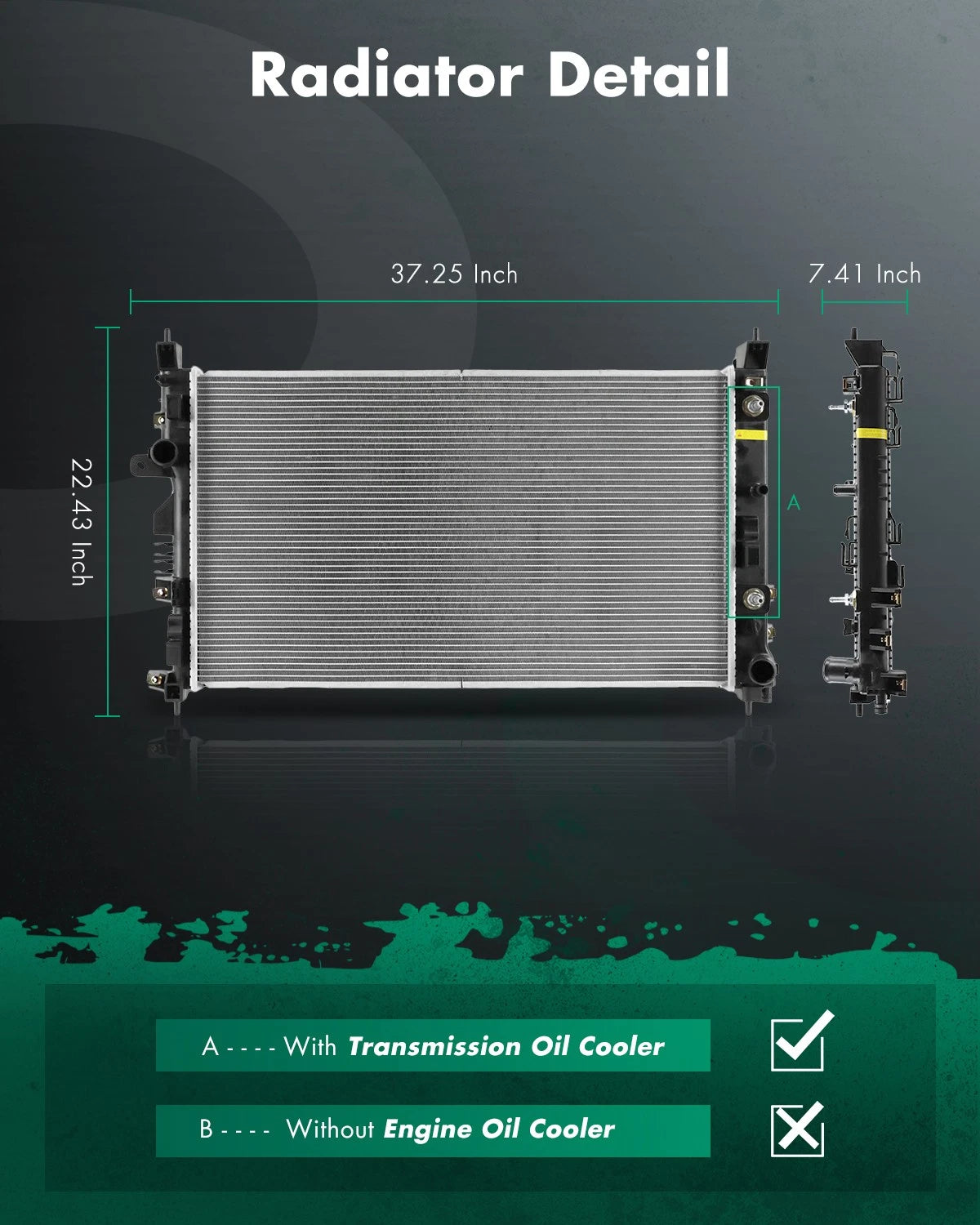 Aluminum Radiator for Infiniti QX50 (2019–2023) 13774