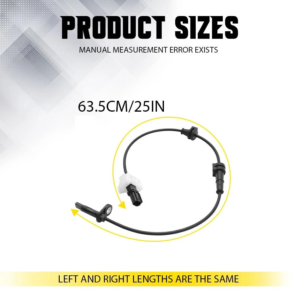 Rear ABS Wheel Speed Sensor Set for Honda Accord (2013–2017) - Mounted with Harness