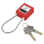 Long Shackle Padlock with 2 Keys, Anti-Slip Texture